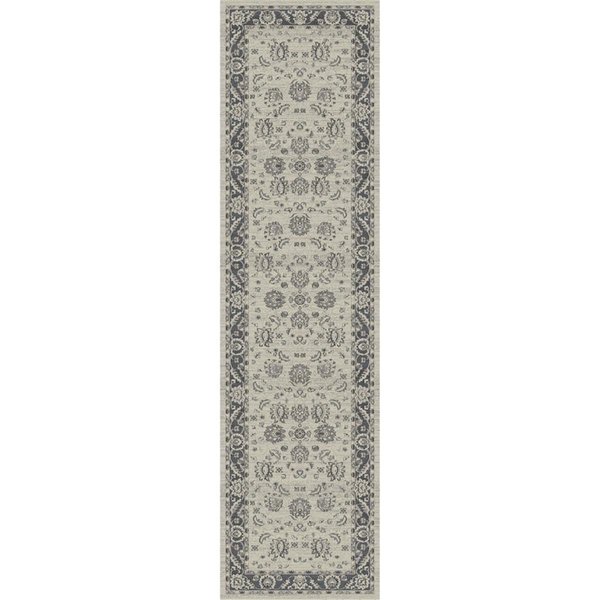 Concord Global 2 ft. x 7 ft. 3 in. Kashan Mahal - Ivory 28222